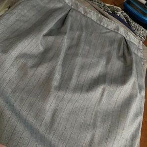 Black pin stripe midi